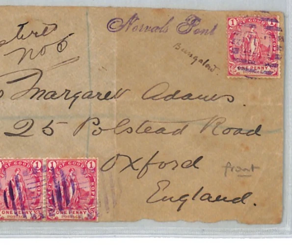 Sudáfrica COGH Reg NORVALS PONT Raro *1137* Números Violetas Cubierta Frontal XJ176 Foto 3 de 4