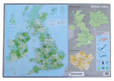 Tiger British Isles UK Karten Atlas Schreibtischunterlage Mausmatte 590 x 400mm