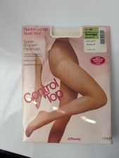 Super Shaper JCPenney Control Top Pantyhose Oatmeal Color NWT