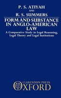 P. S. Atiyah (U. A.) | Form And Substance In Anglo-American Law | Buch (1987)