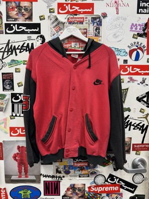 VTG Nike Air Jordan Button Up Hooded Sweatshirt Hoodie Adult Medium OG Flight
