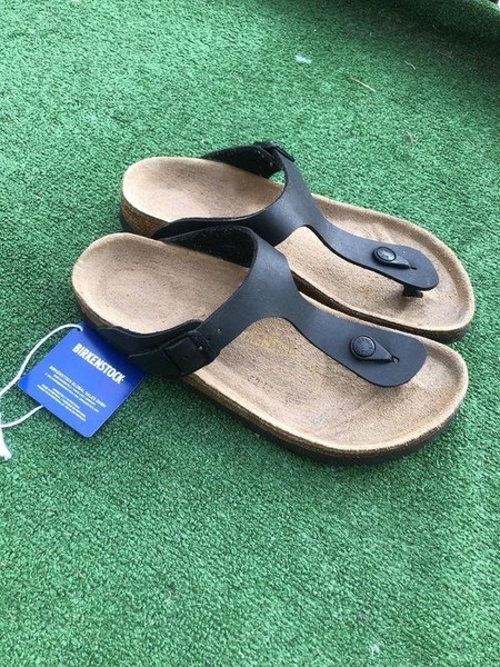 Women Birkenstock Gizeh Black Suede 39