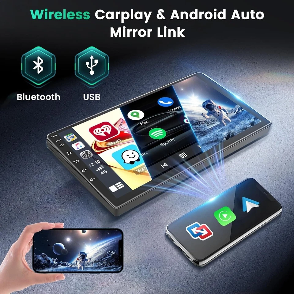 Head Unit For Toyota Echo CP10 Hatch Carplay Android Auto GPS Camera Radio 4+64G - image 4 of 4