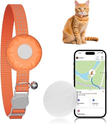 Cat Tracker, Pet Tracker for Cats, Cat GPS Tracker Collar with Safety Elastic...