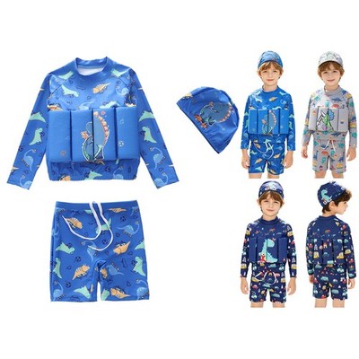 Girls Rash Guard And Swim Cap Outfit Pool Bathing Suits And Shorts Swimwear