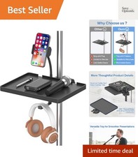 Functional Microphone Stand Tray with Adjustable Mic Stand Phone Holder - 8.7...