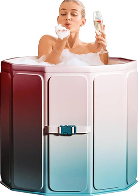 31.5In Large Capacity Hot & Cold Therapy Tub - Portable Foldable Soaking Bathtub