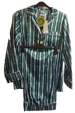 WICKED Ladies women's SATIN PJ's Pyjamas UK Size 16-18 Nightwear striped ELPHABA