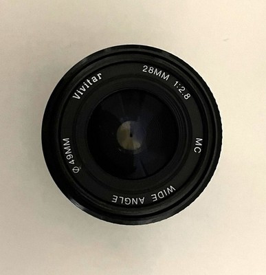 Vivitar 28 mm 2.8 MC Wide Angle Lens - Vintage - Pre-Owned