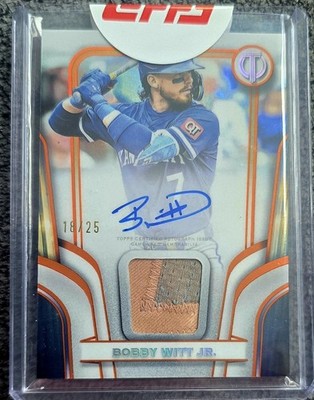 2026 Topps Tribute Bobby Witt Jr. Game Used Patch Auto Orange /25
