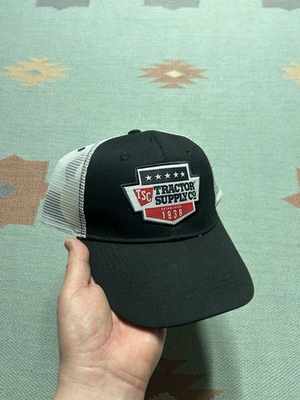 #ad Tractor Supply Co snapback hat cap 80th anniversary farm adjustable black NOS $15.00