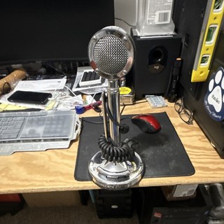 Astatic D 104 Silver Eagle Heavy Gauge Mesh Grill Dynamic Desk Microphone 4 Pin