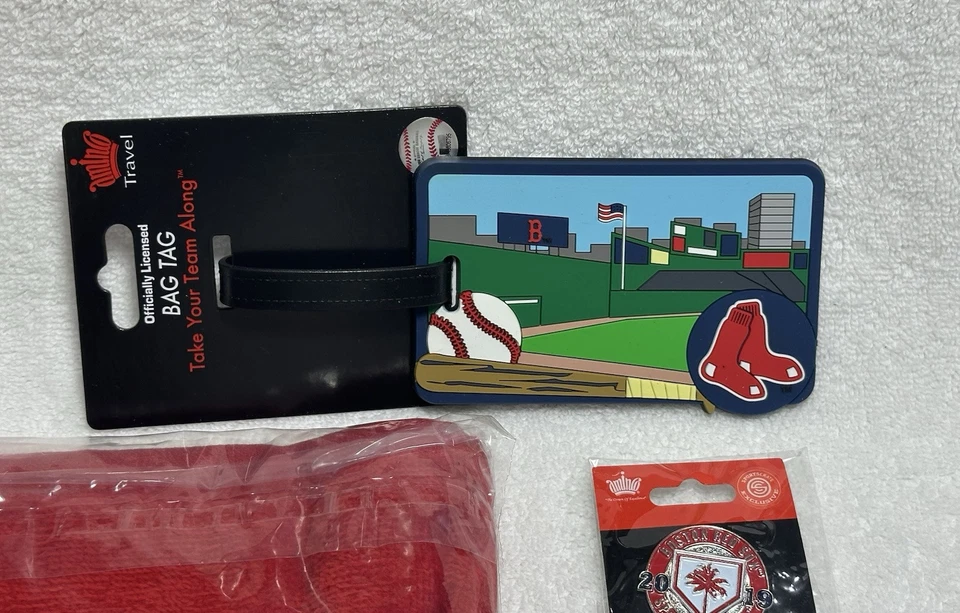 Boston Red Soxs MLB ~ Loot Crate Baseball ~ Spring Training Pin ~ Towel ~ Decal - Image 4 of 4