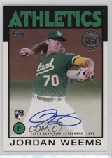 2021 Topps Update 1986 Topps Baseball Auto Jordan Weems #86B-JWE Auto 0gy1