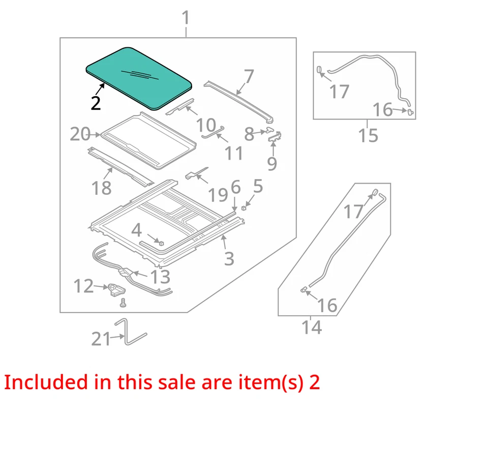 Солнцезащитное стекло для крыши подходит для 03–09 SORENTO 9861861 - Изображение 4 из 4
