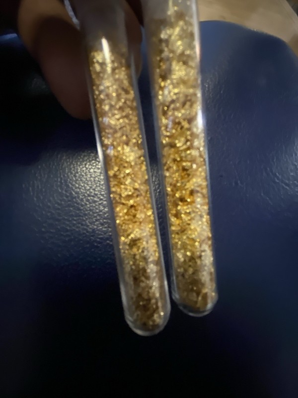 24k Gold Flakes 3inch Vials 3ml