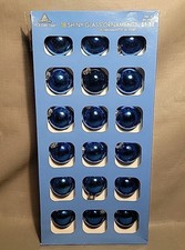 18 Rauch Holiday Time Shiny Blue 1.75" Round Glass Ball Christmas Ornaments