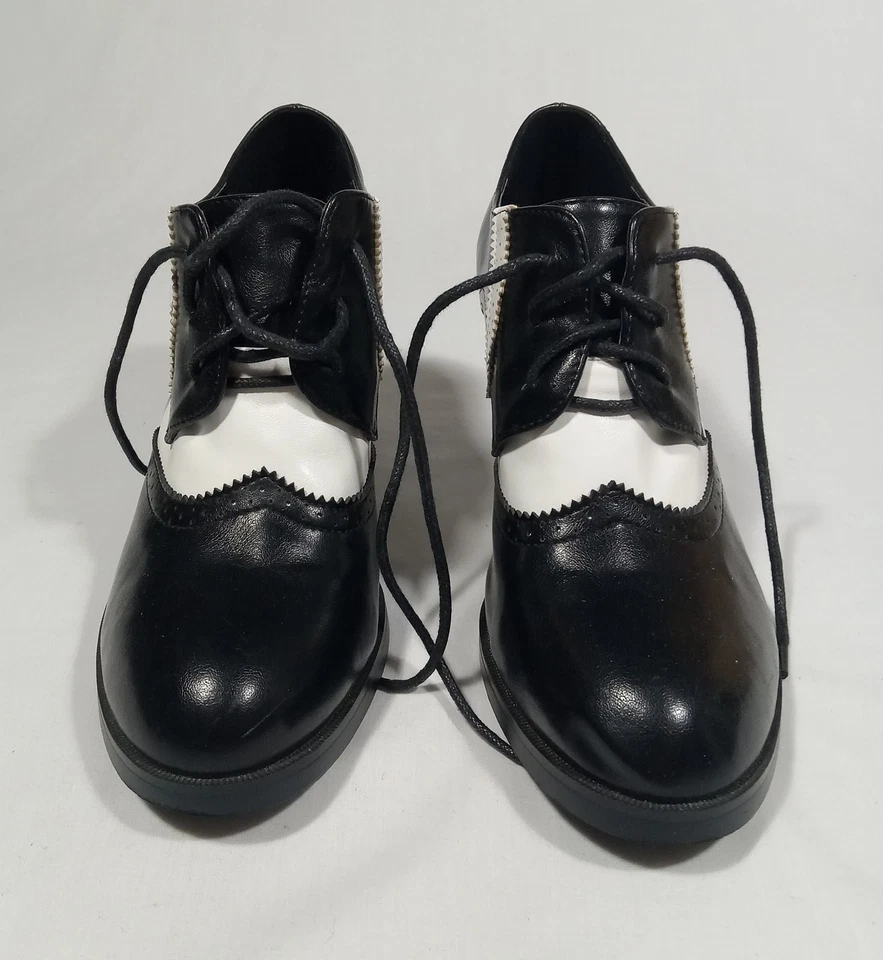 Zapatos de vestir Odema Oxford brogue punta de ala con cordones disfraces zapatos de tacón alto zapatos de salón talla 40 Foto 3 de 4