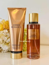 Victoria's Secret Amber Romance Fragrance Mist  Lotion Set 8.4 fl oz  8 fl oz