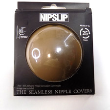 NIPSLIP Seamless Nipple Cover Self Adhesive Silicone Brown Color 1 Pair SEALED