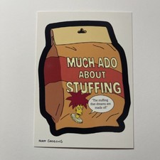 Simpsons Inkworks Mania 2001! Tarjeta de producto Much Ado About Stuffing Packy Wack 53