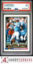 1991 BOWMAN #277 WARREN MOON OILERS HOF POP 4 PSA 9