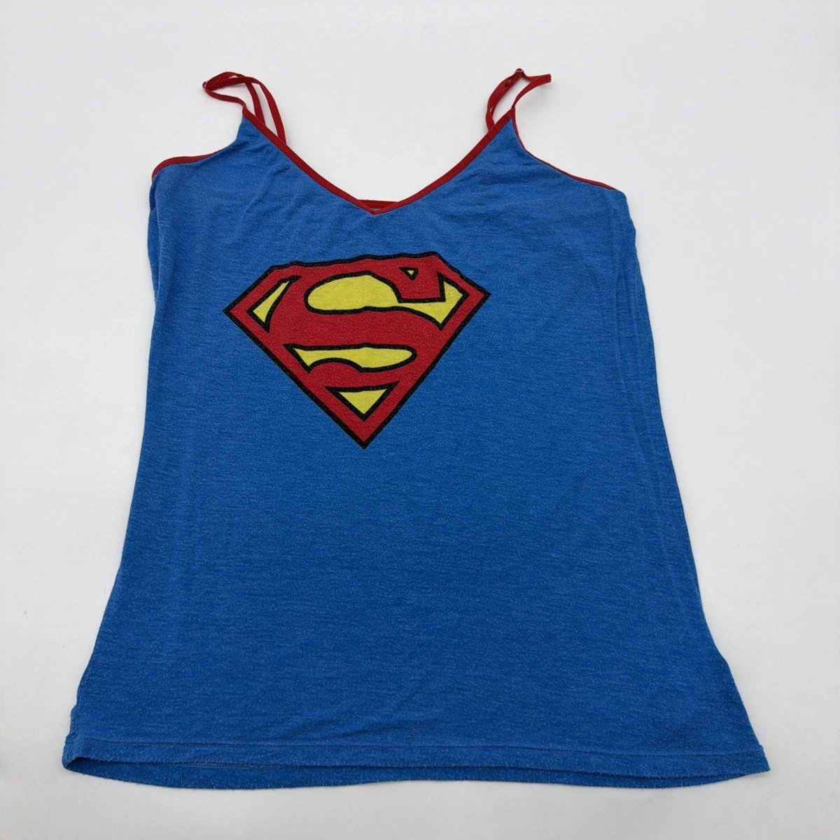 DC Comics Pigiama Donna Superman - Canotta E Pantaloncini - Set Loungewear Con Logo Classico (2XL)