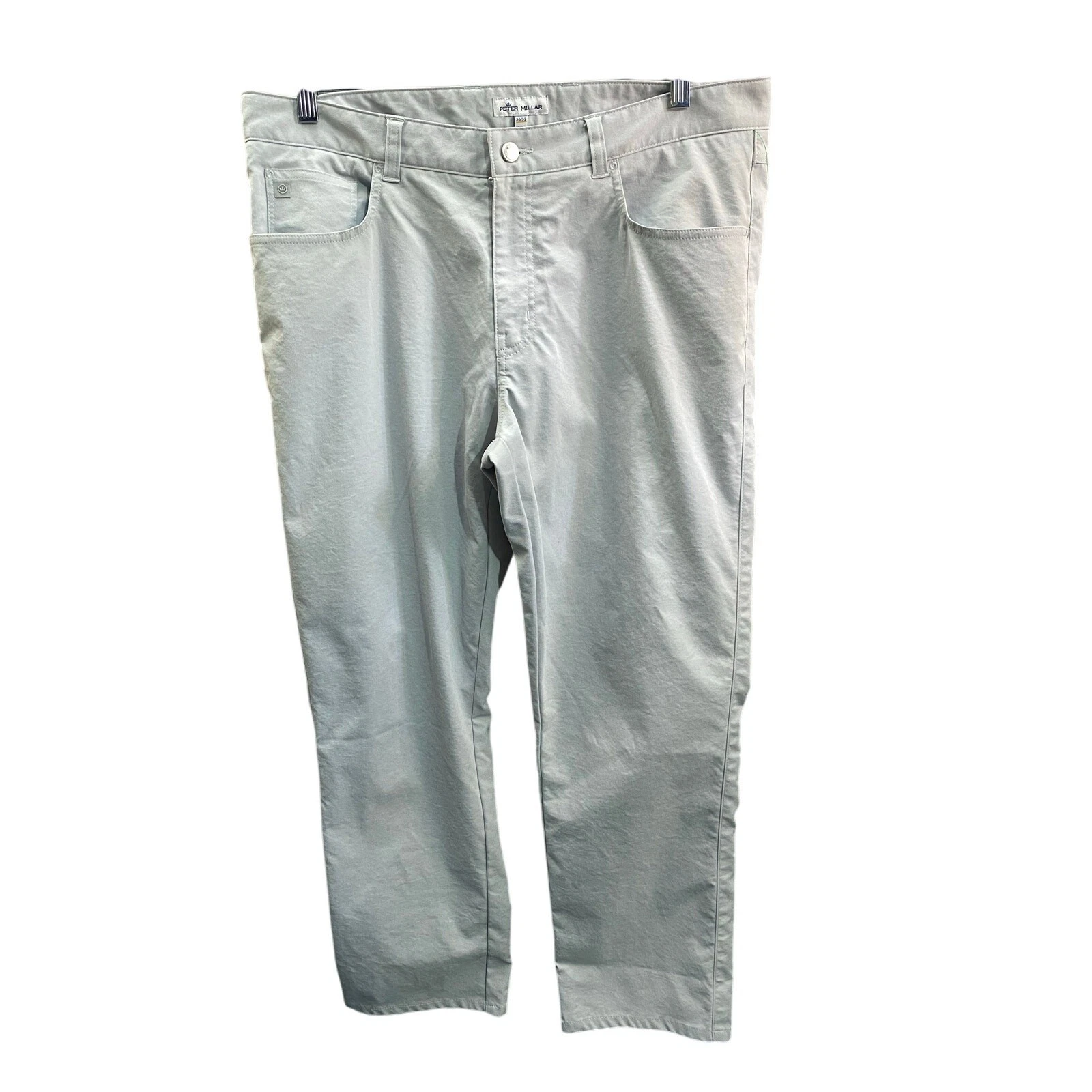 Light Gray Pants – Size 36x32 – Polyester Blend – Clean Stitch Detail