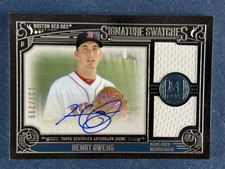 2016 Topps Museum Henry Owens Autograph Jersey Red Sox /299