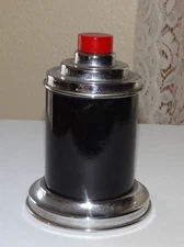 Vintage Black Red Pop-up Cigarette Dispenser Round Holder 6” high MCM Bakelite ?