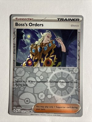 1x Paldea Evolved Pokémon Boss s Orders Reverse Holo Englisch NM/M Pokemon