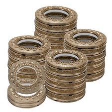 uxcell 32pcs Curtain Grommets, 1-5/7" 42 mm ID Pattern Window Coffee