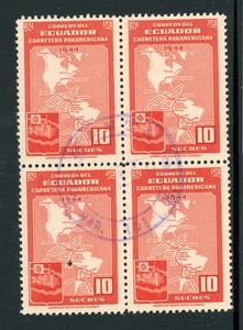 ECUADOR Used: Scott #457 10S Pan-American Hwy MANTA SON Cancel Block MAP $$$