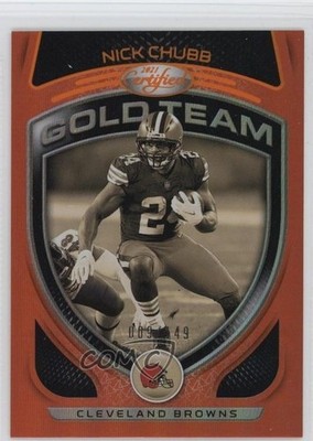 2021 Certified Gold Team Mirror Orange 9/149 Nick Chubb #GT-8 1h2h