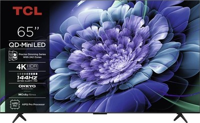 TCL 65C69KX1 LED-Fernseher,Mini LED, 65 Zoll, 4K Ultra HD, Quad Core Prozessor,