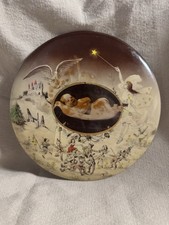 ANTIQUE R.B. SCHIEFNER SIGNED CELLULOID BUTTON PHOTO PLAQUE WITH FAIRIES