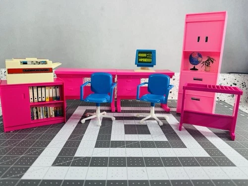 1986 Barbie Travel Agent Vintage Office Furniture & Accessories