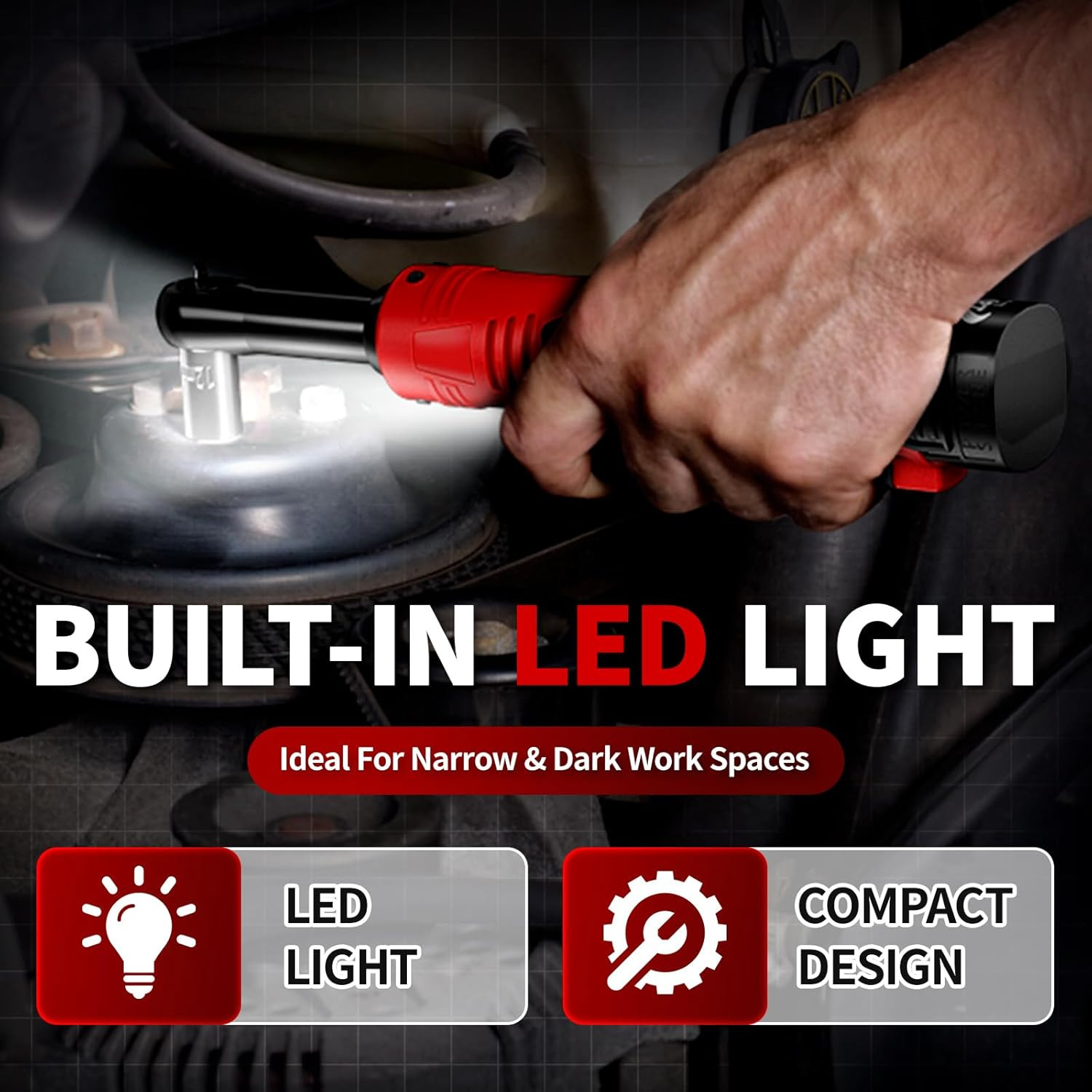 Cordless Electric Ratchet Wrench Set, 40 Ft-Lbs, 550 RPM Power Ratchet,16.8V Ele