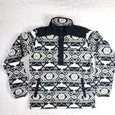 NWOT Columbia Helvetia 1/2 Snap Fleece Pullover Geometric Aztec Gorp Women SMALL