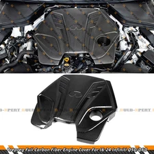 For 2016-24 Infiniti Q50 Q60 VR30 VQ Full Carbon Fiber Engine Cover Replacement