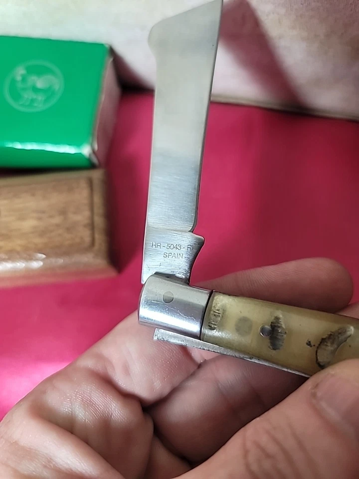 Cuchillo de acero inoxidable alemán vintage de gallina y gallo HR-5043RH raro Foto 3 de 4