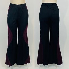 Vintage 90s Space Girl-Z High Rise Ultra Flare Pants Womens Size 25 Purple Black