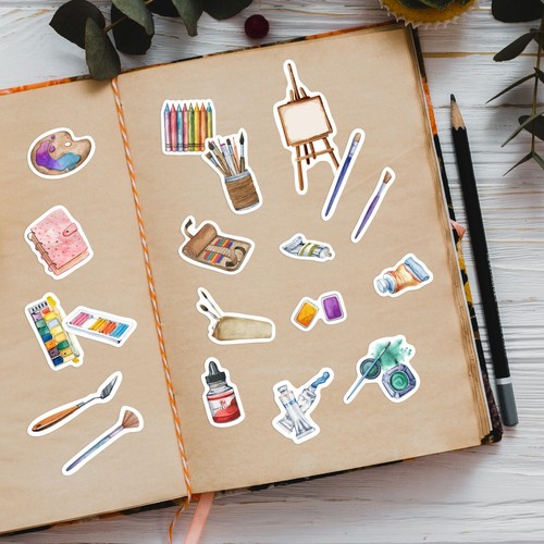 Artists Tool Stickers Watercolours Scrapbooking Supplies Journal Planner Decor - Picture 3 of 3