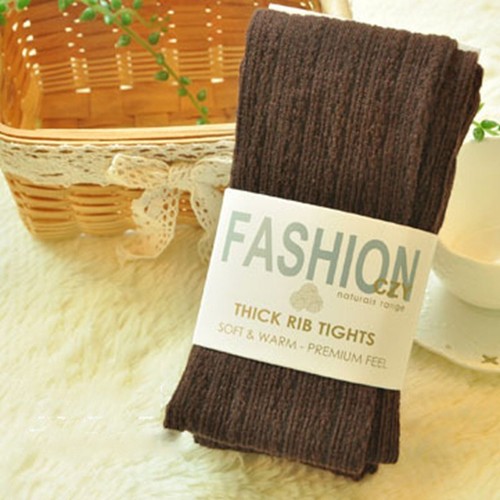 Damen Zopfmuster warme Socken Fußstrumpfhose Stretch Strümpfe Winterstrumpfhose - Bild 9 von 29