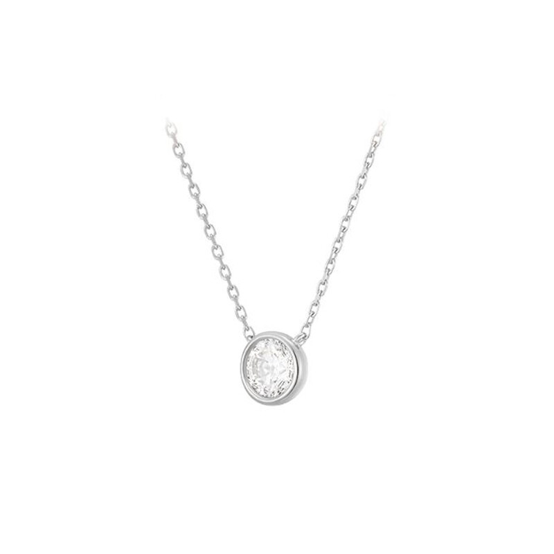 【J.ESTINA】★IU着用★WHITEMOND NECKLACE★925SILVER★ JESTINA Whitemond Silver925 Necklace Womens Gift Korea IU K