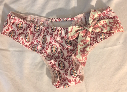 Vintage Victoria's Secret Satin Hipkini Big Bow Panties SZ XS NWT