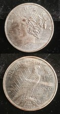 Silver Trade Unit Peace Dollar 1 Oz Troy 999 Fine Silver Round 24179 95.00 per troy oz