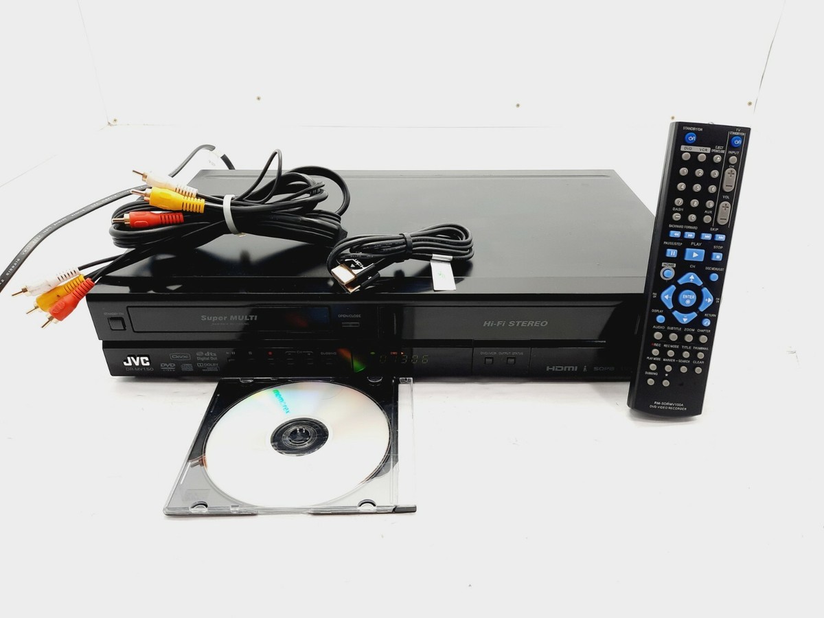 JVC DR-MV150B DVD/VCR Combo Player VHS to DVD Recording HDMI 1080p