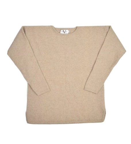 Cashmere Sweater Womens M Tan Crewneck 