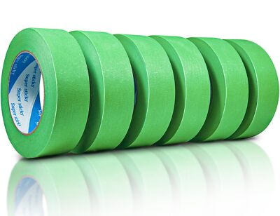 6 Roll Painters Tape for Car,6 Rolls x 60 Yards Automatic Refinish Masking Tape